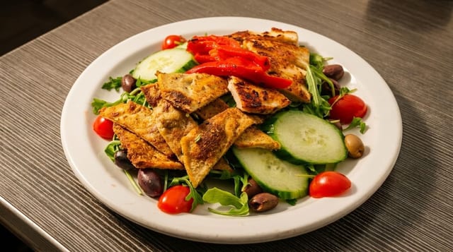 Tossed Salad with Grilled Chicken.