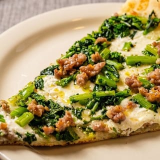Broccoli Rabe & Sausage White Pizza